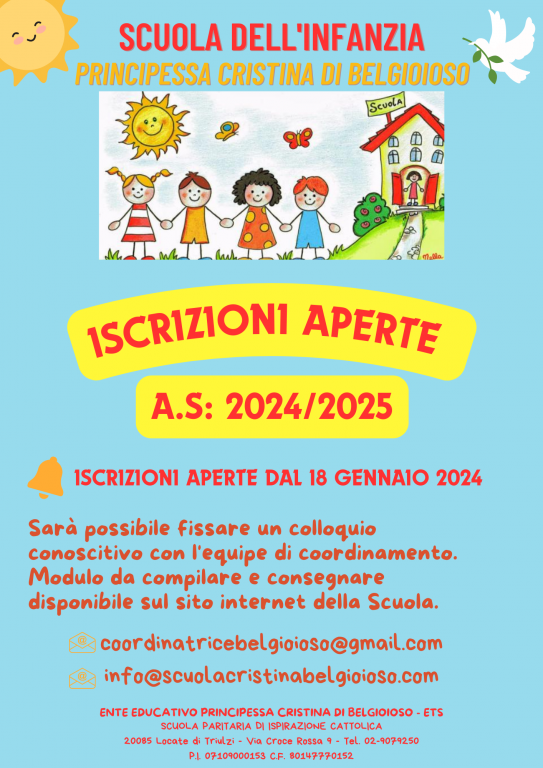 Iscrizioni Aperte A.S  24 25